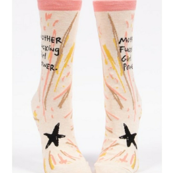Blue Q Mother Fu💛❤ing Girl Power Socks🌟 - Picture 2 of 2